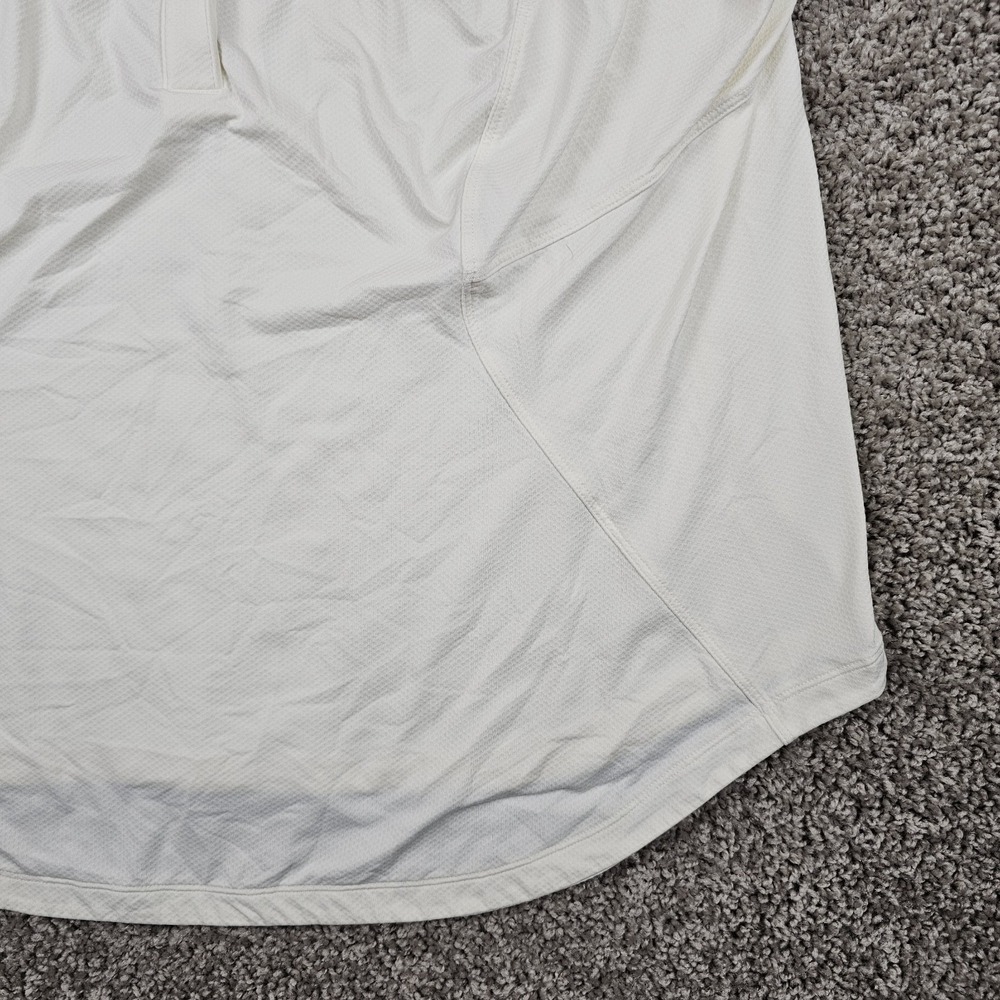 Lululemon Quick Drying Short Sleeve Polo Shirt Womens 16 White/Ivory W3EZTS - Picture 4 of 7